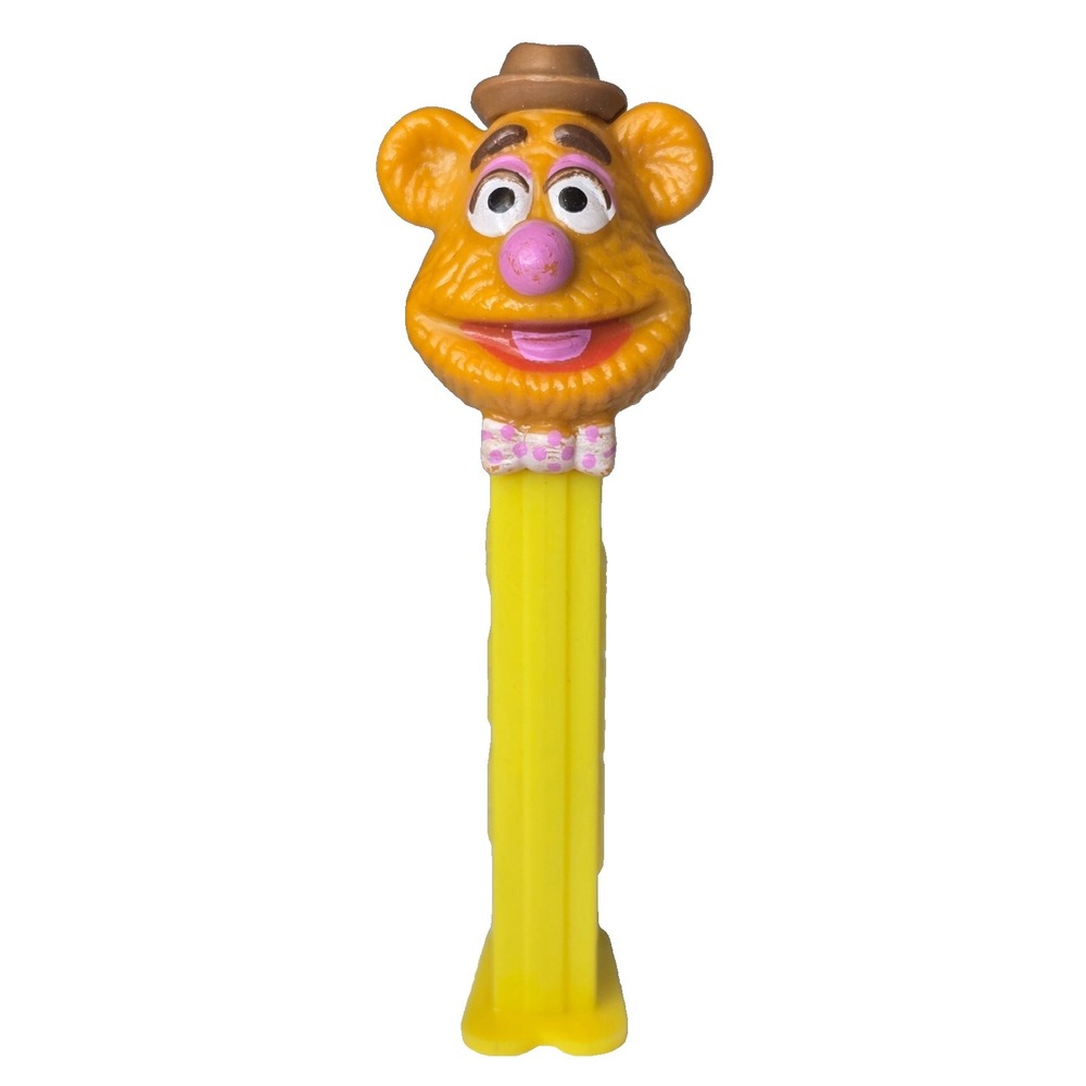 VINTAGE PEZ MUPPETS "FOZZIE BEAR"‎ DISPENSER WITH FEET COLLECTIBLE EUC